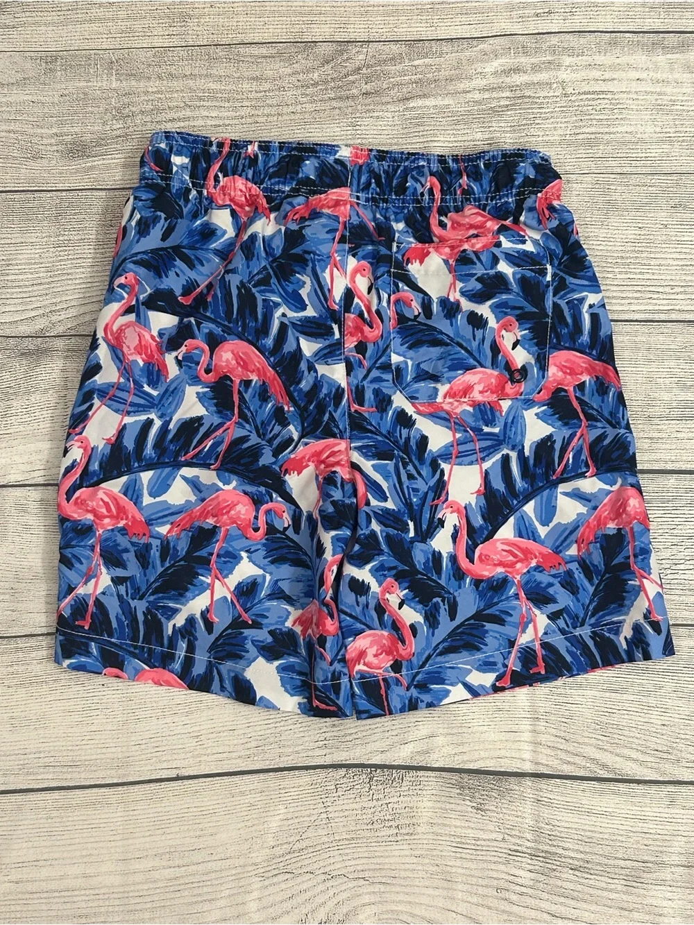 Children’s Place Flamingo swim trunks size L 10/12 boys NWT